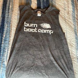 Grey camo burn boot camp muscle tank